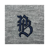 BEANIE - HEATHER GREY/BLUE