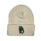 BEANIE - SAND/GREEN