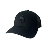 TRUCKER CAP - BLACK ON BLACK