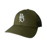 TRUCKER CAP - WHITE ON GREEN